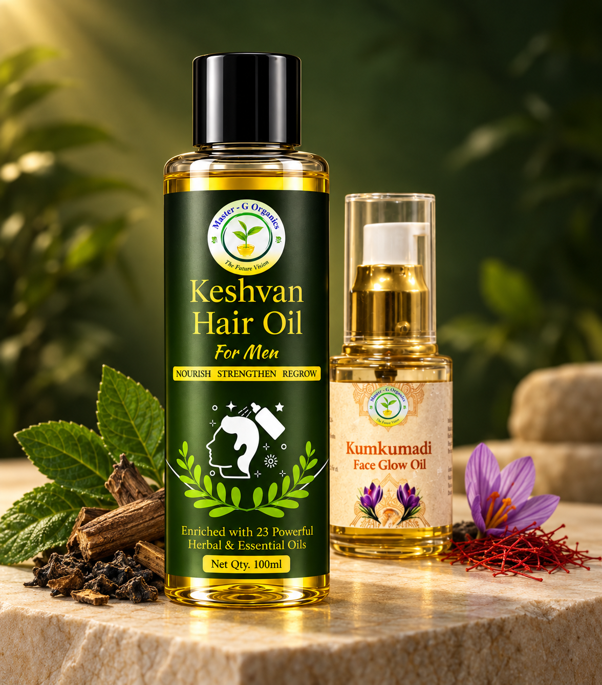 Keshvan Hair Oil and Kumkumadi Face Oil