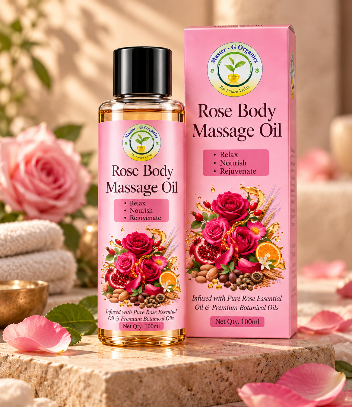 Rose Body Massage Oil